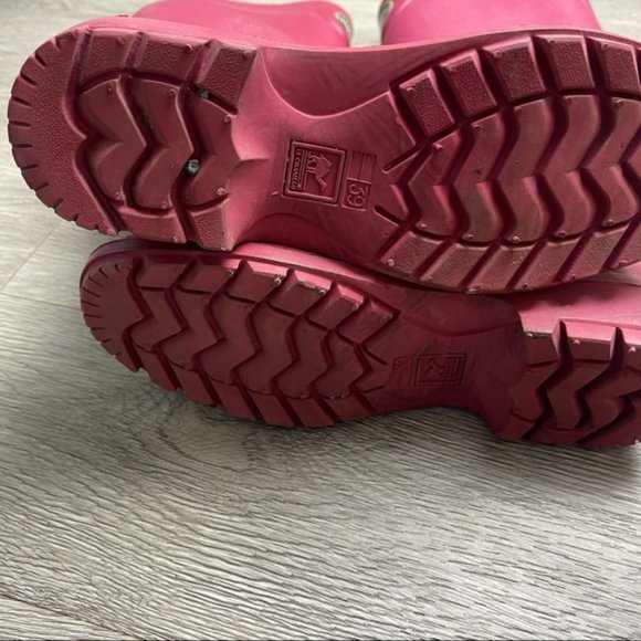 LE CHAMEAU Iris Rose Lined Rubber Boots 39 - Picture 3 of 12
